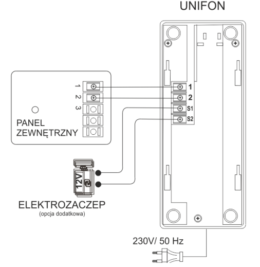 OR-DOM-RL-901UD Orno unifon domofonowy do rozbudowy serii Fossa