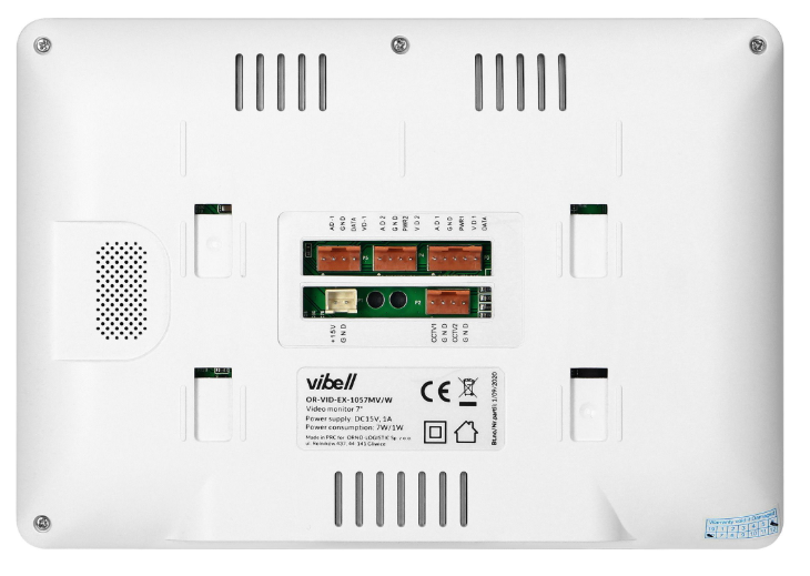OR-VID-EX-1057MV/W monitor LCD 7", kolor, VIBELL
