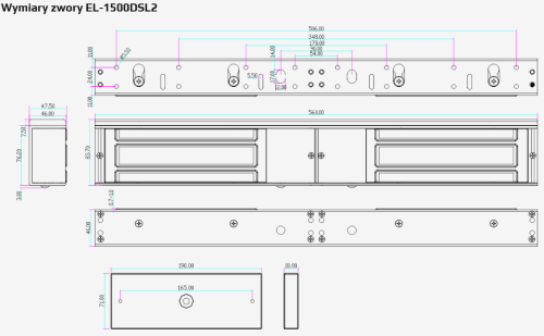 Scot EL-1500DSL2 zwora elektromagnetyczna 2 X 750kg