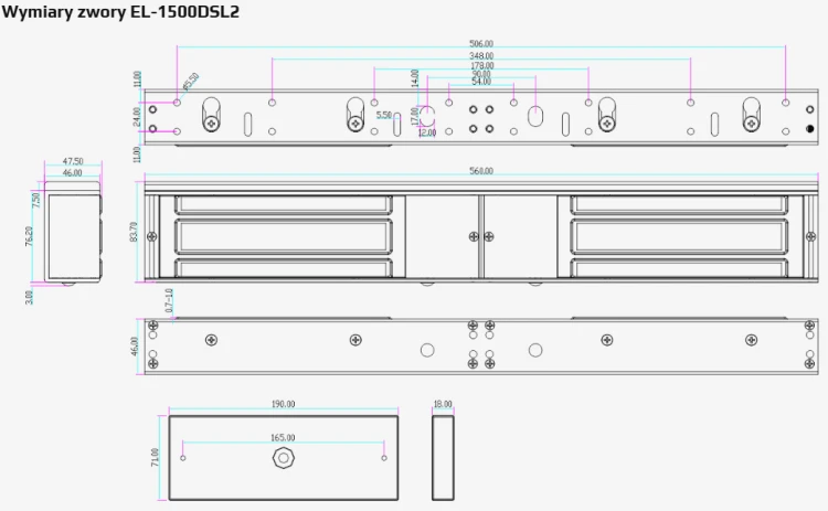 Scot EL-1500DSL2 zwora elektromagnetyczna 2 X 750kg