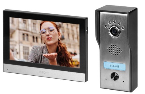 VDP-71/B Virone zestaw wideodomofonowy jednorodzinny 4-żyłowy 7'' , Full HD