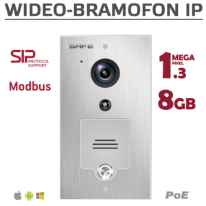 Wideodomofon IP SAFE HS06N - 1.3MP - 180stopni - 8GB