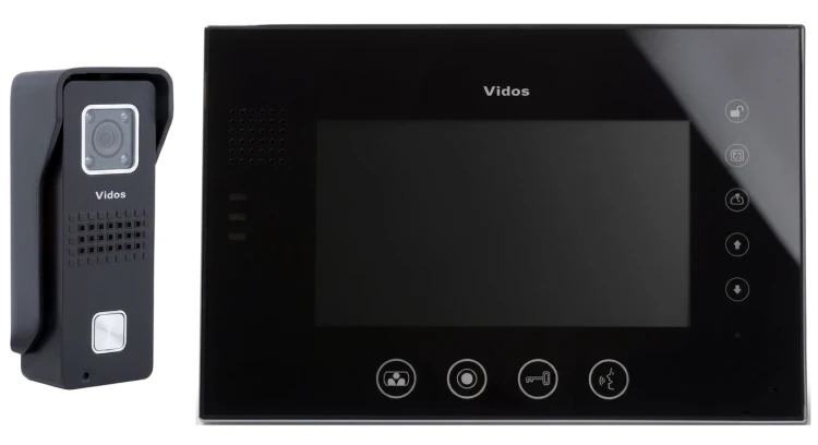 Wideodomofon VIDOS M670BS2 / S6B natynkowy – monitor 7" z pamięcią, interkom i sterowanie bramą