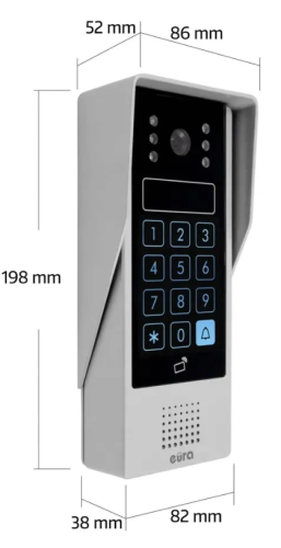 Kaseta zewnętrzna Eura VDA-80A3 wymiary