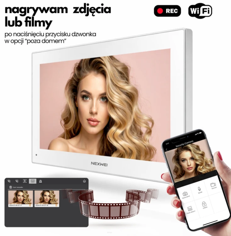 Wideodomofon Nexwei IP NW-ZIP-2B WiFi z AI i RFID