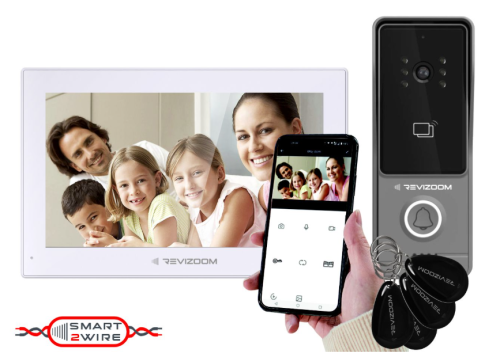 REVIZOOM RM-T275HD2 WHITE / RC-213HD2-C to nowoczesny zestaw wideodomofonowy SMART 2WIRE przeznaczony do domów jednorodzinnych