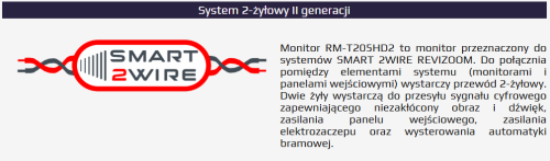 Wideodomofon REVIZOOM RM-T205HD2 BLACK + RC-215HD2-CK