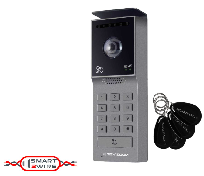 RC-215HD2-CK Kamera natynkowa szerokokątna z optyką HD 1080p, klawiaturą numeryczną i czytnikiem RFID