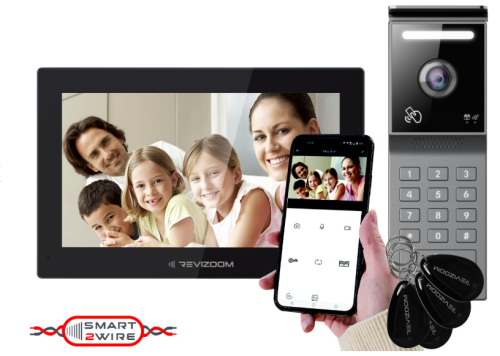 Wideodomofon REVIZOOM RM-T275HD2 + RC-215HD2-CK – 7" WiFi, RFID, szyfrator