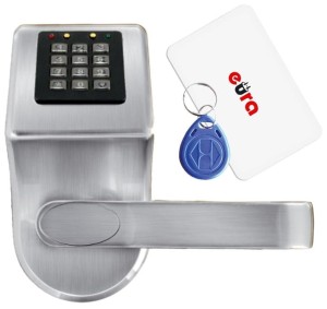 Szyld zamka Eura ELH-70B9 silver - z czytnikiem kart zbliżeniowych (RFID), szyfrator