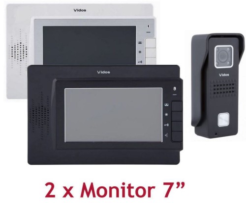Zestaw Vidos dwa monitory 7" LCD + wąska kamera