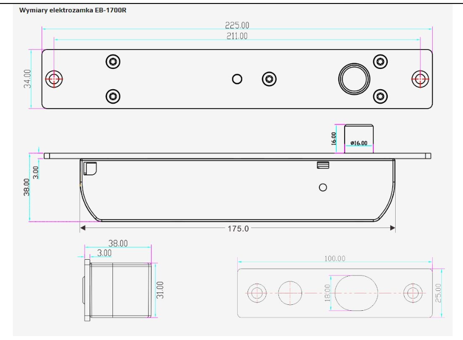 Wymiary Scot EB-1700R